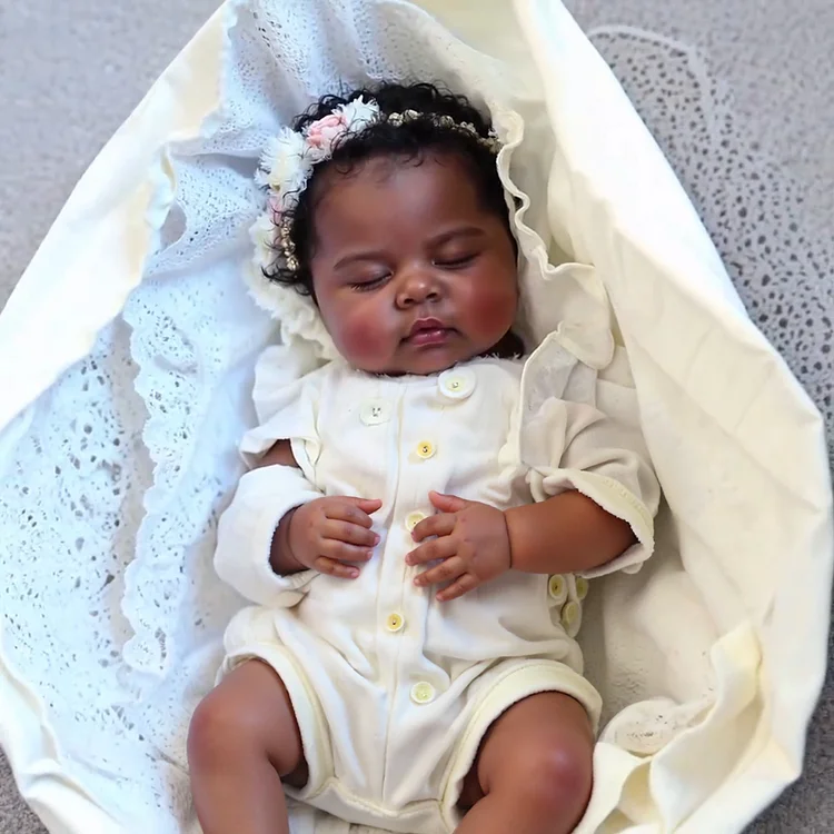 [New Series 2025] 20'' Super Lovely African American Cloth Body Reborn Baby Girl Doll Named Yersser