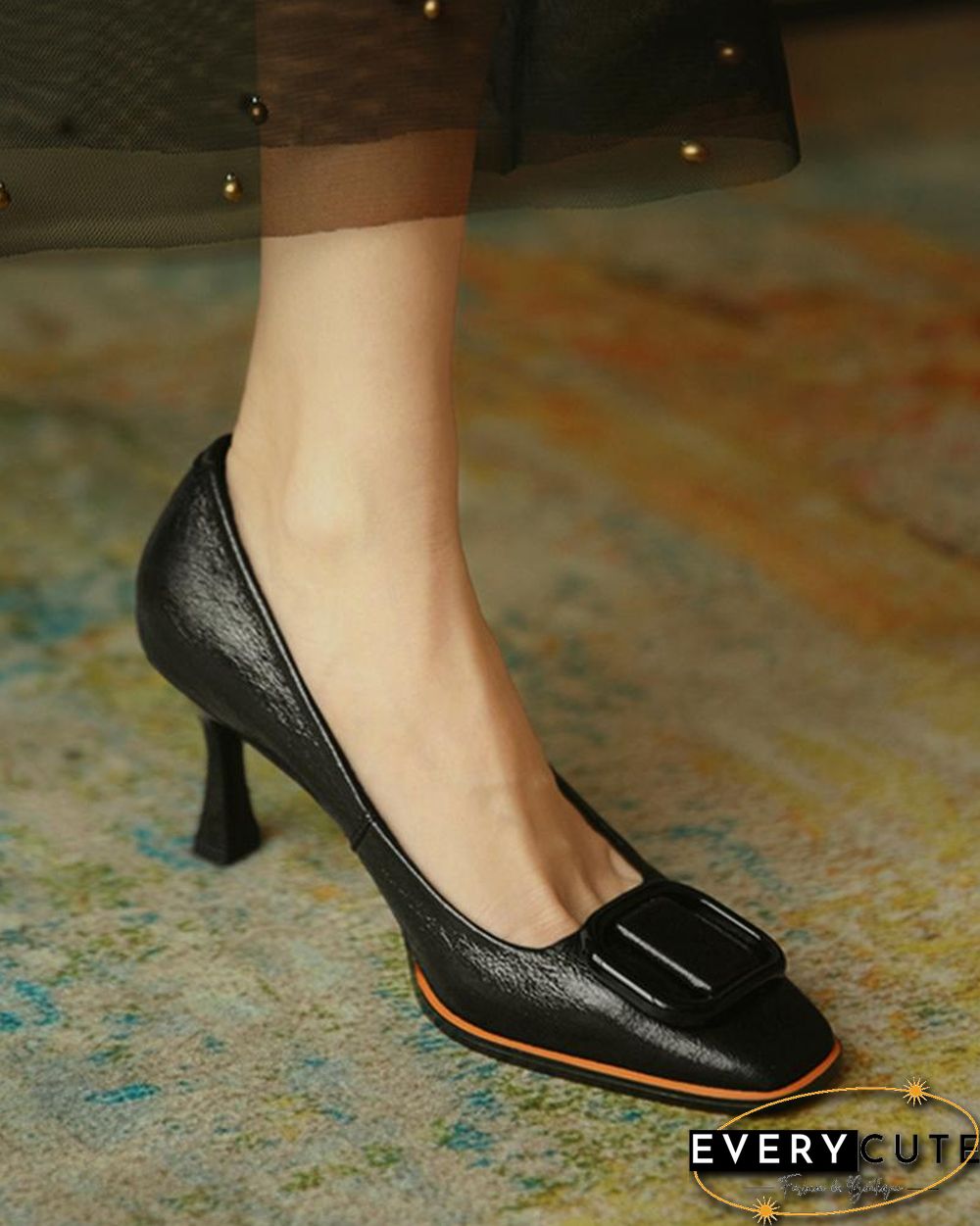 Solid Color Shallow Mouth High Heels