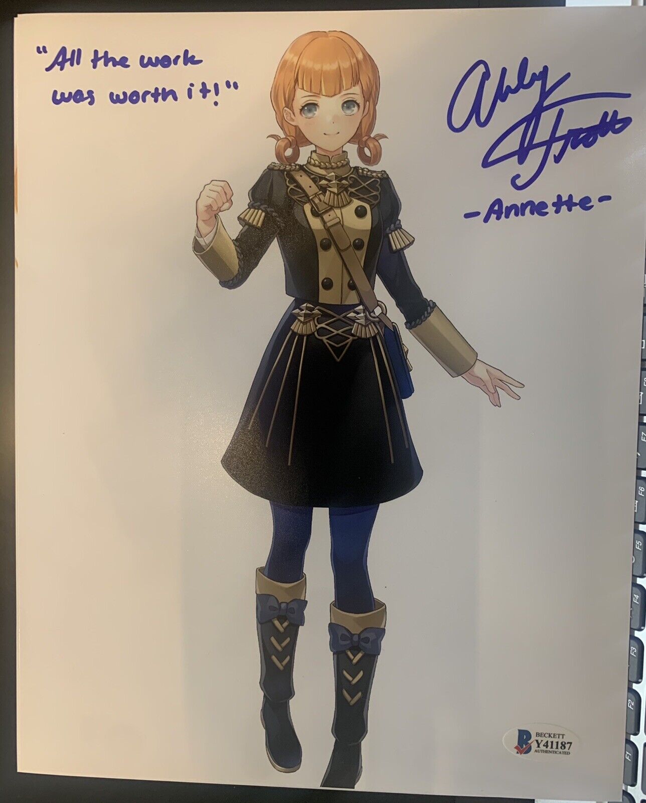 Abby Trott signed 8x10 Photo Poster painting Annette Fire Emblem Three Houses Beckett COA D3