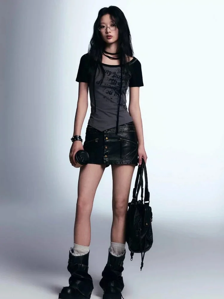 Brownm Boat Neck Tee