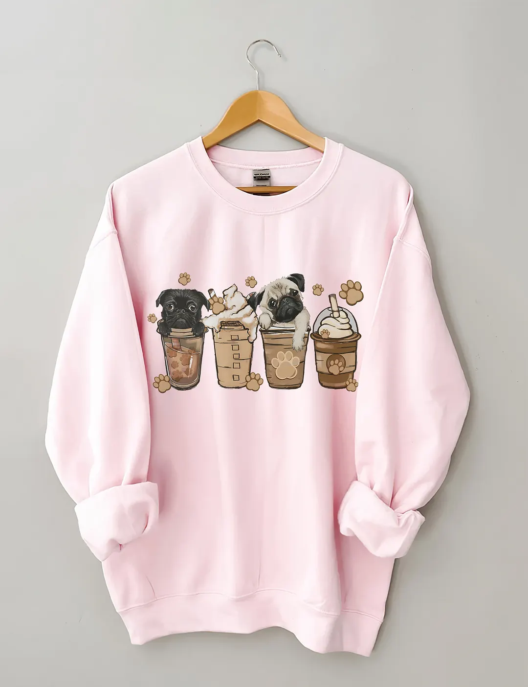 Cute Pug Coffee Sweatshirt