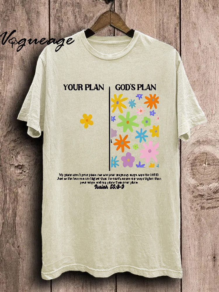 Your Plan God's Plan Unisex Washed T-Shirt