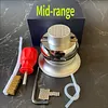 360&deg; Swivel Ball Mini Bench Vise, Solid Aluminum Precision Clamp 0-80mm Opening for Coin Cleaning Model Making Seal Carving