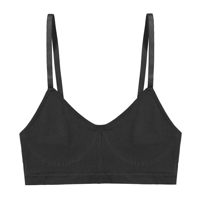 Women Seamless Crop Tops Tube Top Female Streetwear Backless Sexy Camisole Sports Lingerie Bra Crop Top Fashion Top Tank Femme