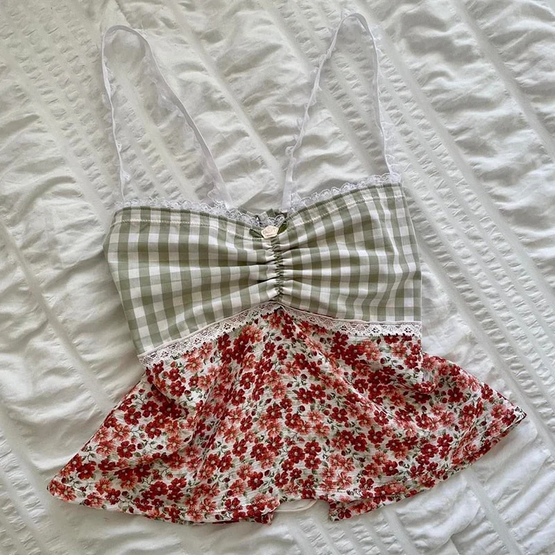 Toloer Printed Patchwork Tube Crop Top-Outfit Ideas