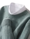 New Men's Round Neck Casual Business Knitted Cashmere Sweater