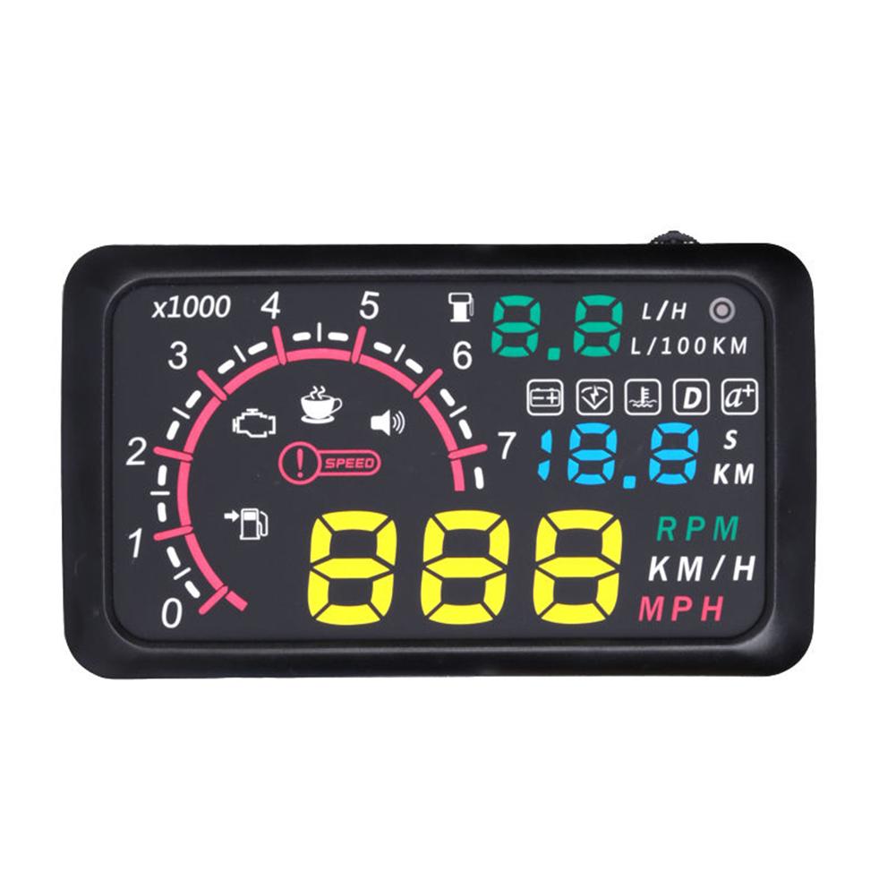 

W02 HUD Auto Head Up Display Film 5.5Inch Windshield OBD2 Car Speed Display, 501 Original