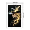 Golden Lady Full 11CT DIY Stamped Needlework Embroidery Kit 11.81x19.68inch Embroidery Needlepoint Starter Kits Cross Stitch Art and Crafts Kits for Beginners Adults Home Decor