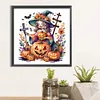 (40*40cm)Halloween Pumpkin Girl - Full Round Drill Diamond Painting