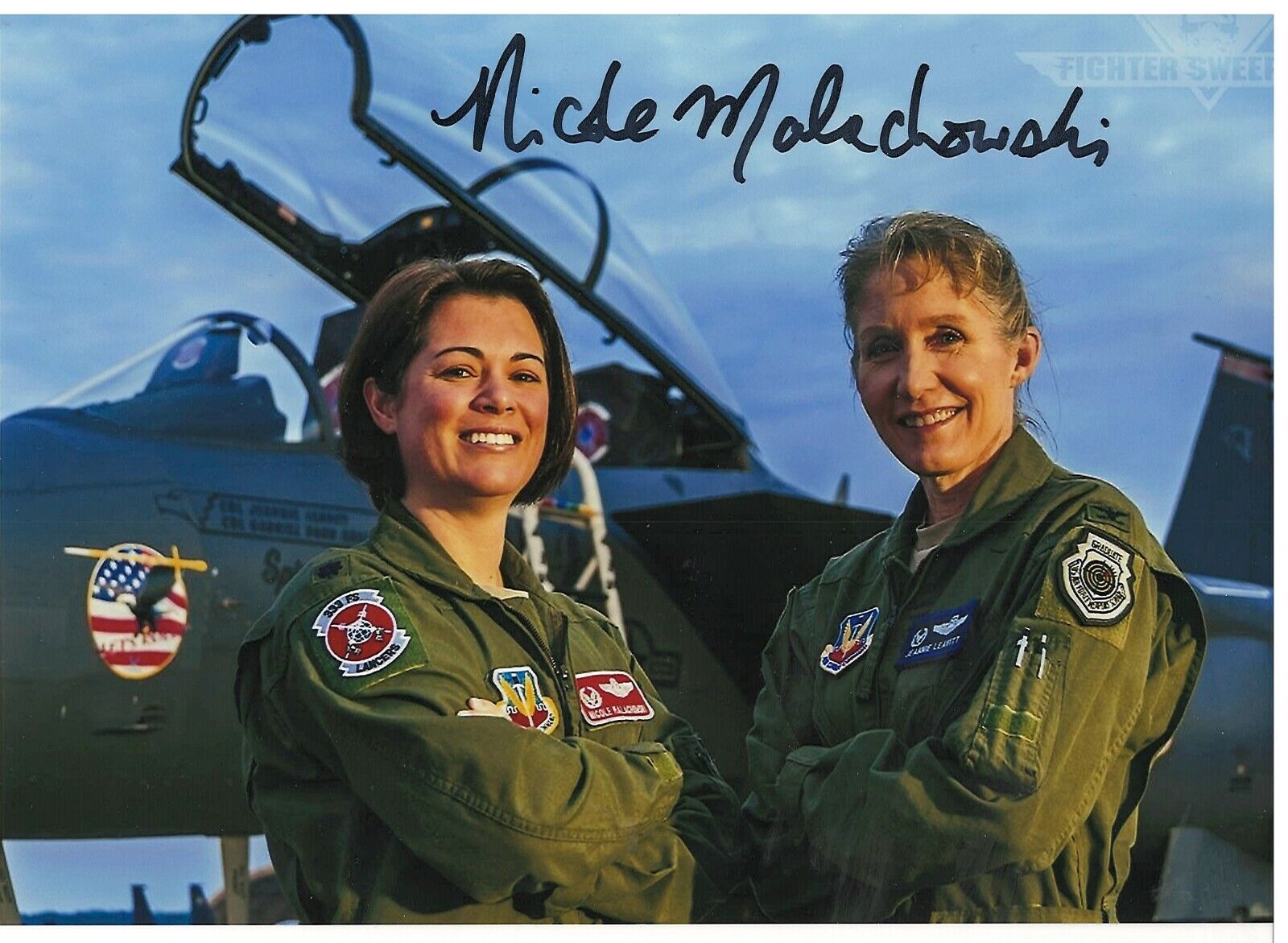 NICOLE MALACHOWSKI OIF FIGHTER PILOT &1ST FEMALE THUNDERBIRD PILOT SIGNED Photo Poster painting