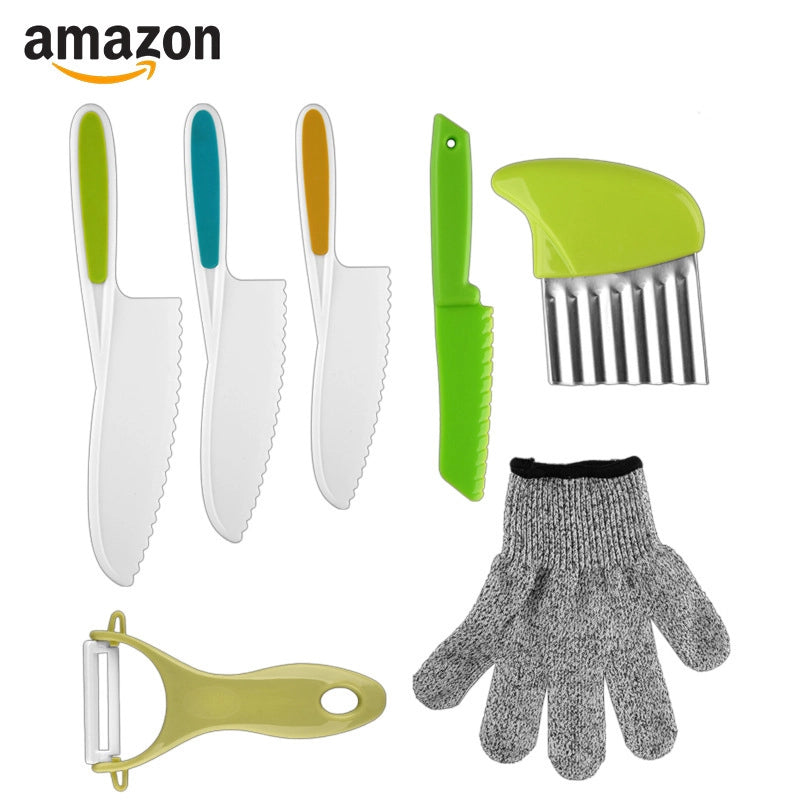 Casual Solid Color Plastic Chopping Board Fruit Knife 1 Set