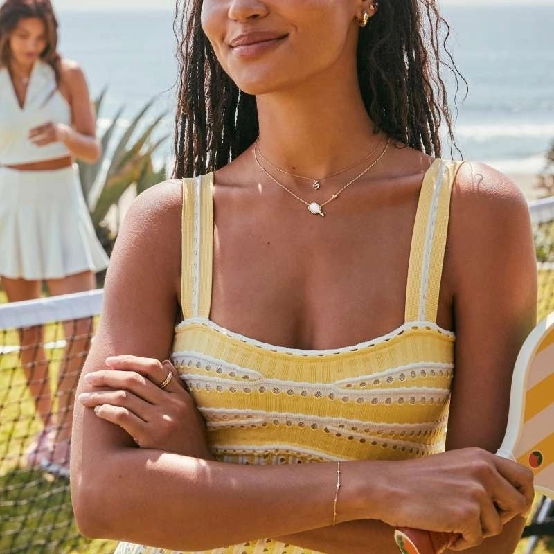 Copper Gold Plated Geometric Pendant Necklace