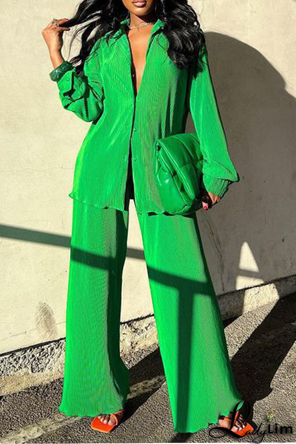 Blue Casual Solid Patchwork Turndown Collar Long Sleeve Two Pieces