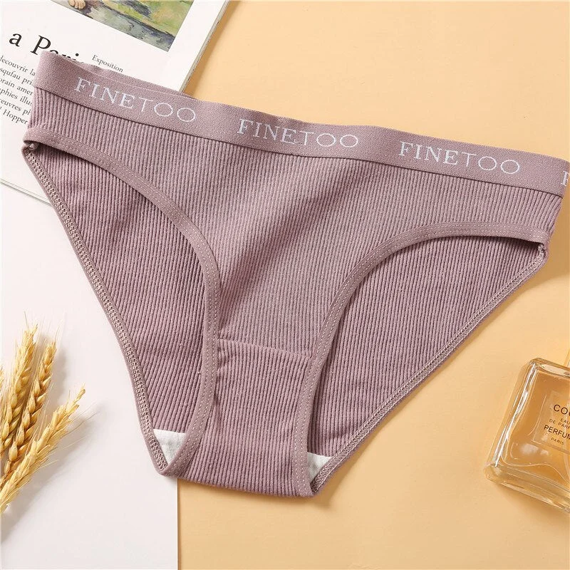 Women' Cotton Pantys Sexy Comfortable Letter Printed Woman Briefs Ladies Underpants Fashion Girls Lingerie M-XXL 5 Solid Colors