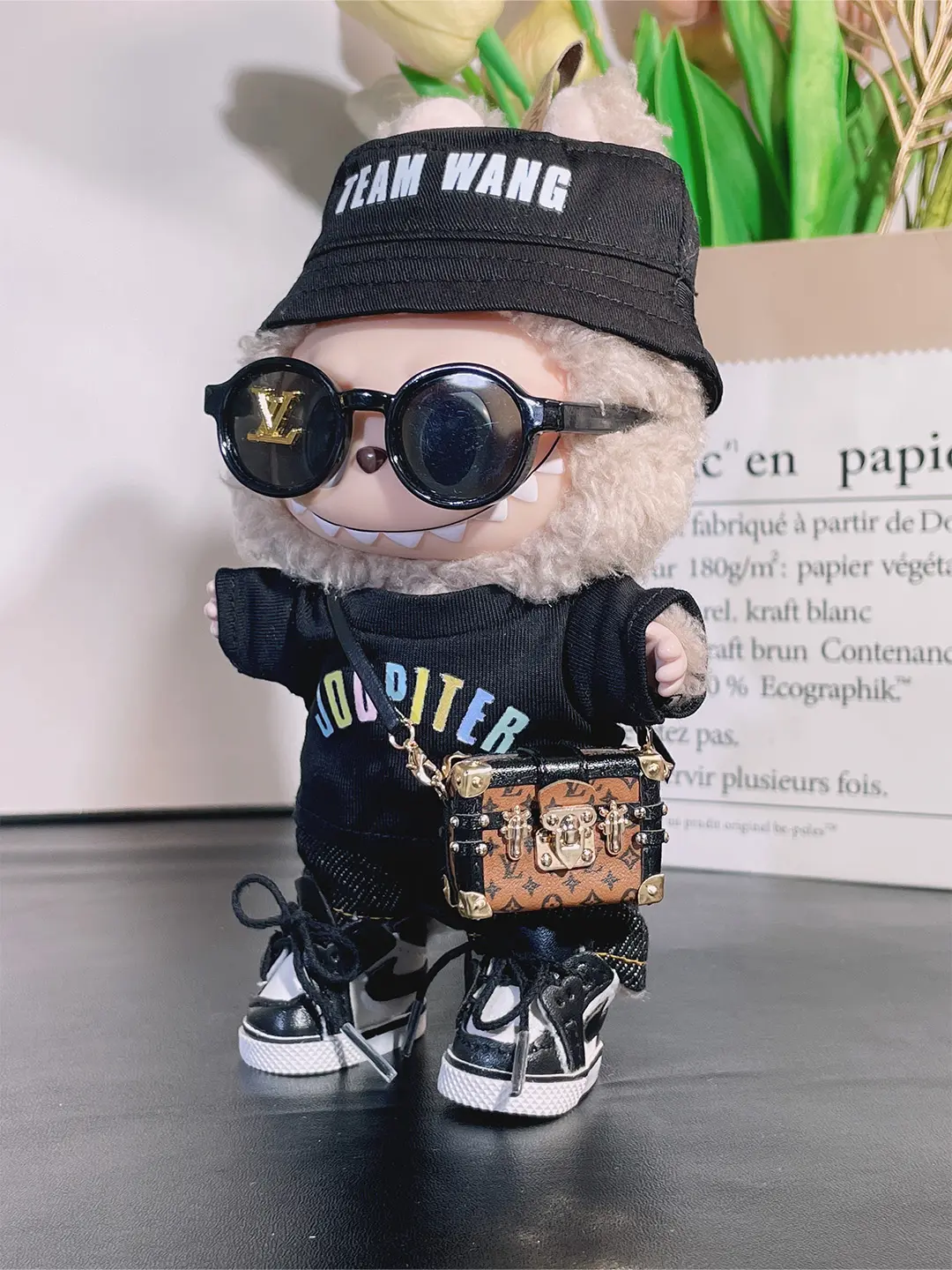 LABUBU Clothes Jackson Wang Black Outift