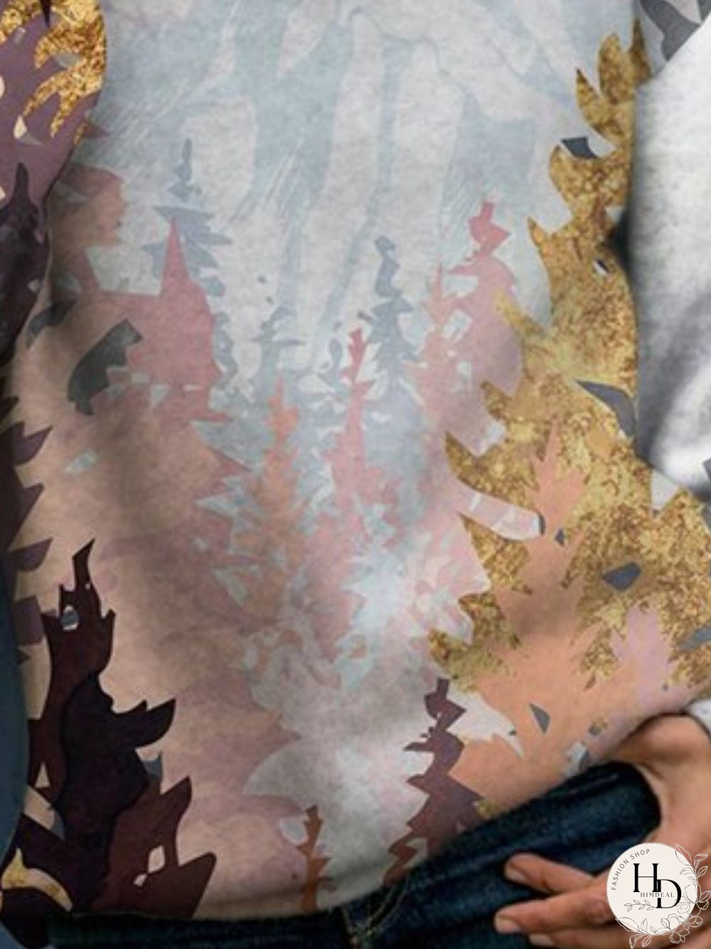 Gray Hoodie Casual Long Sleeve Tops