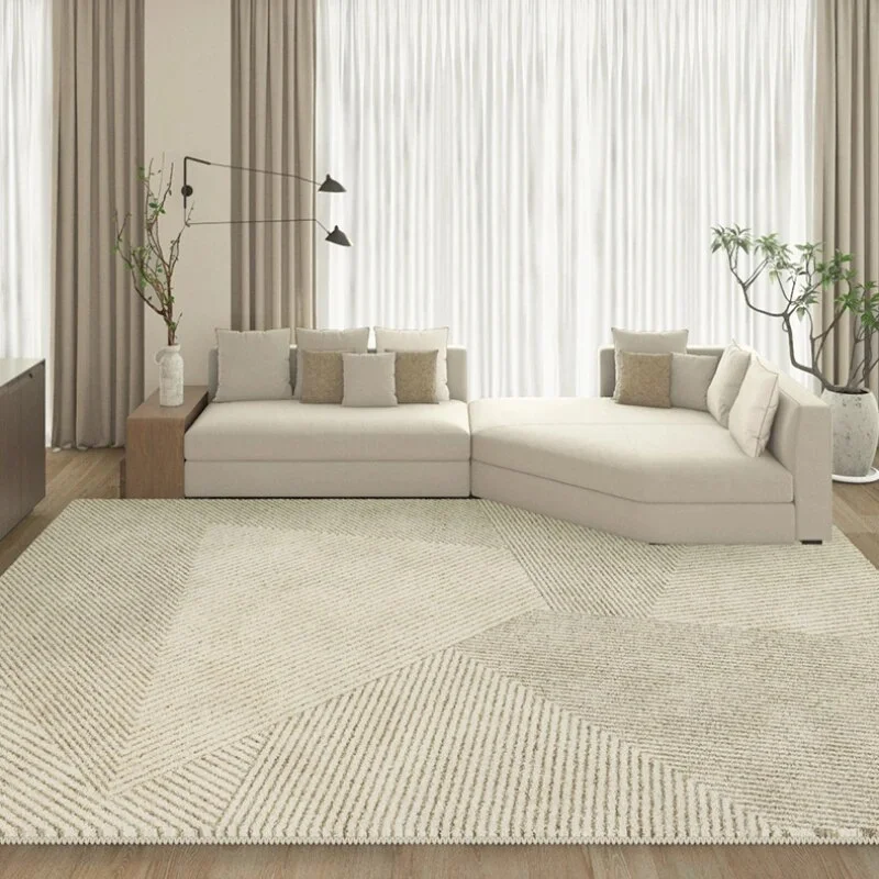Athvotar Simple Comfortable Soft Living Room Carpet Light Luxury Largearea Thickened Plush Bedroom Rug Dirtyresistant Nonslip Rugs