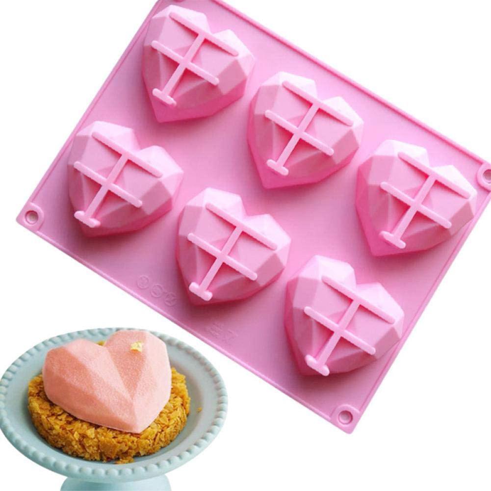 

2pcs 6 Cavity Love-Heart Shaped Cake Mould Mold, 501 Original
