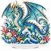 (Dragon)DIY Pearl Diamond Painting Acrylic Stand, Double-Sided Printed Tabletop Decoration, Special Shaped Diamond Art Craft Kit for Home Decor