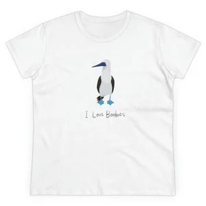 Pornhint I Love Boobies Women's Midweight Cotton Tee NSFW