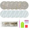 [Upgrade]6pcs/set DIY Diamond Painting Waterproof Case Classic Sweet Pearl Art Coaster Gift Decor Set