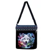 DIY Wolf Special Shape Diamond Painting Shopping Bag Shoulder Bag