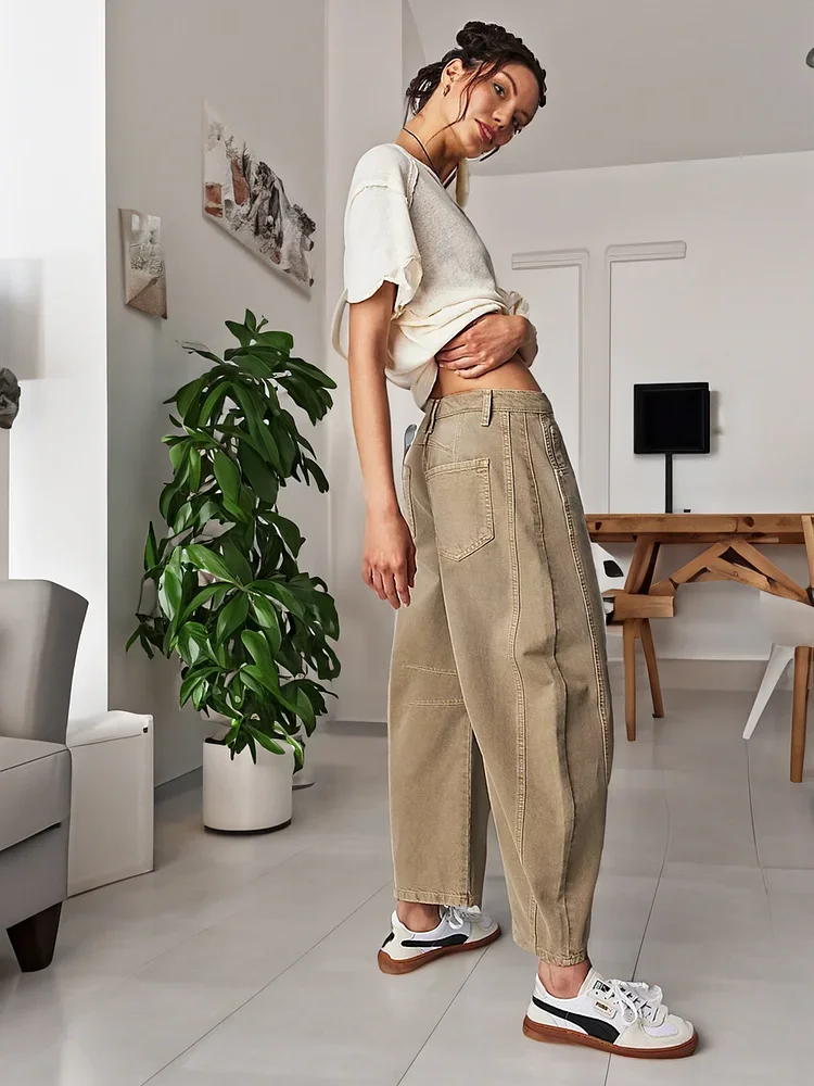🔥Mid-Rise Barrel Jeans (Buy 2 Free Shipping)