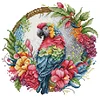Parrot On A Wreath-14CT Stamped Cross Stitch 27*27cm/10.63*10.63in tapestrymarket
