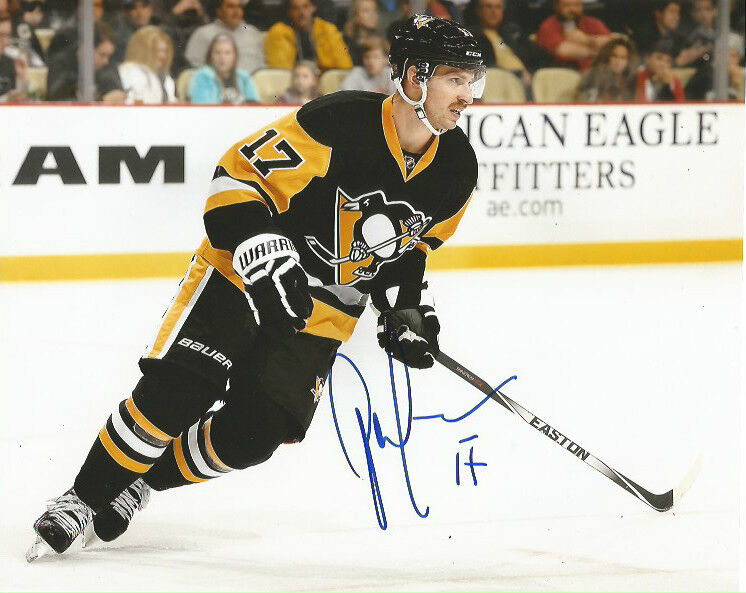 Pittsburgh Penguins Blake Comeau Signed Autographed 8x10 NHL Photo Poster painting COA