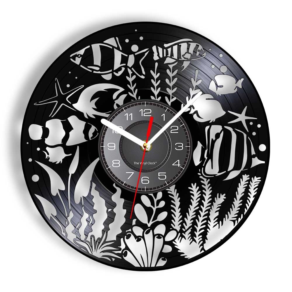

Undersea World Aquarium Album Re-p - Vinyl Record Wall Clock - Without LED, 501 Original