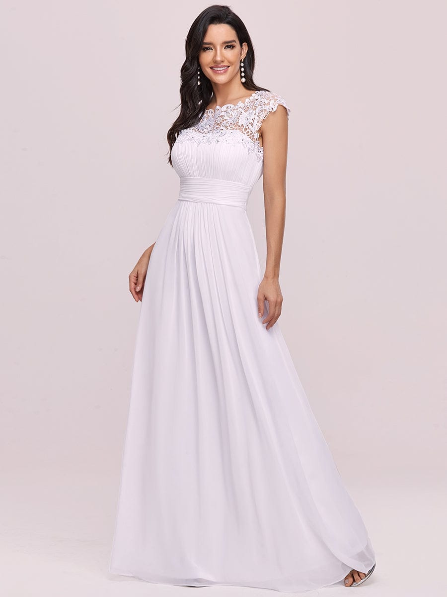 Sophisticated Lace Detail Evening Gown