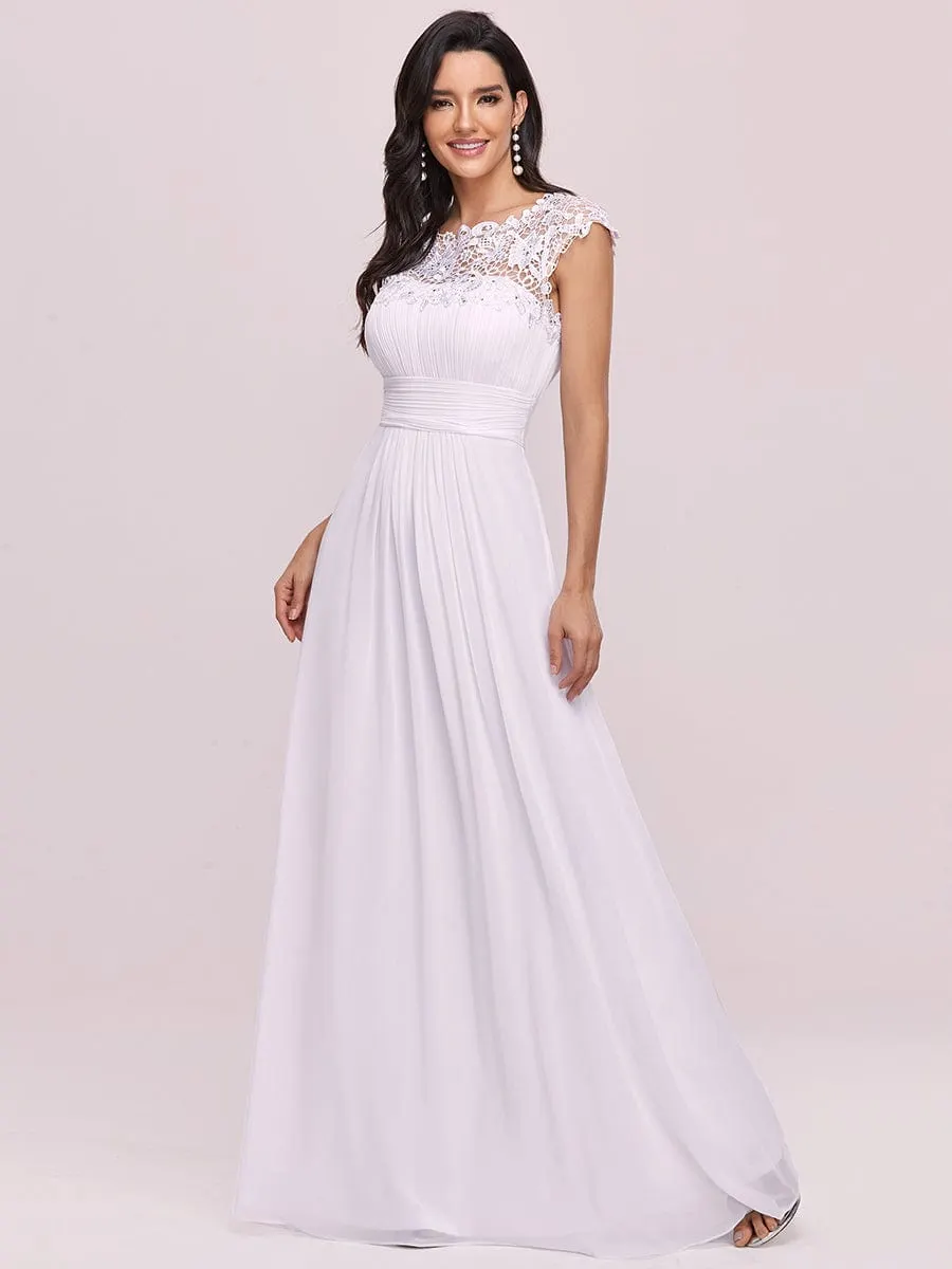 Sophisticated Lace Detail Evening Gown
