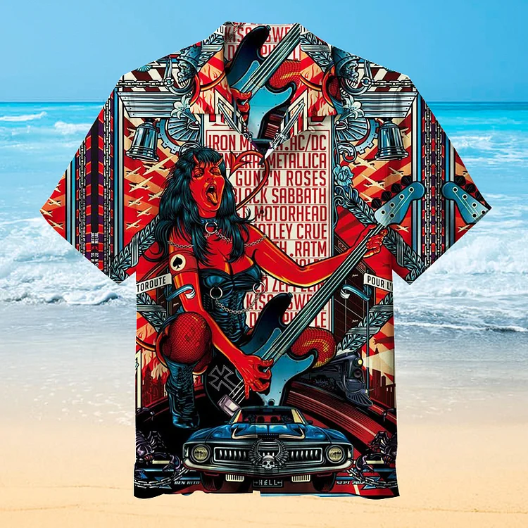 Rock & Folk Poster | Unisex Hawaiian Shirt