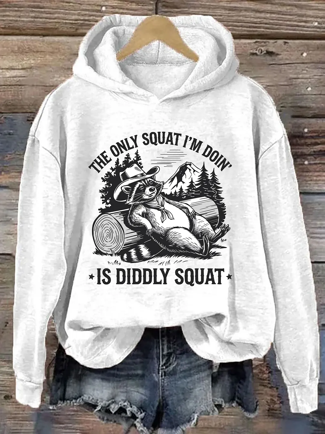 Funny Cowboy Raccoon Hoodie