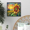 Diamond Painting-5D Full Round Drill Sunflowers(40x40cm)