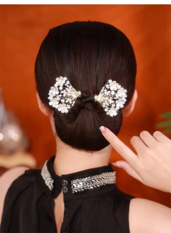 Women’s Minimalist Peacock Feather Flower Alloy Plating Inlay Rhinestones Hair Band