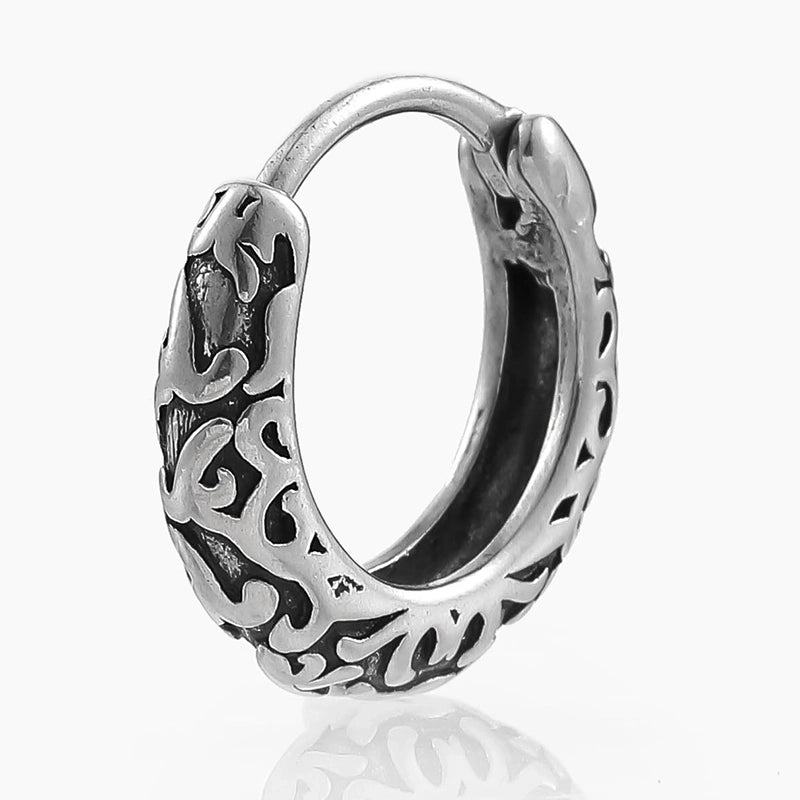 1 Pair Halloween Gothic Vintage Style Rose Twist Polishing 316L Stainless Steel Earrings