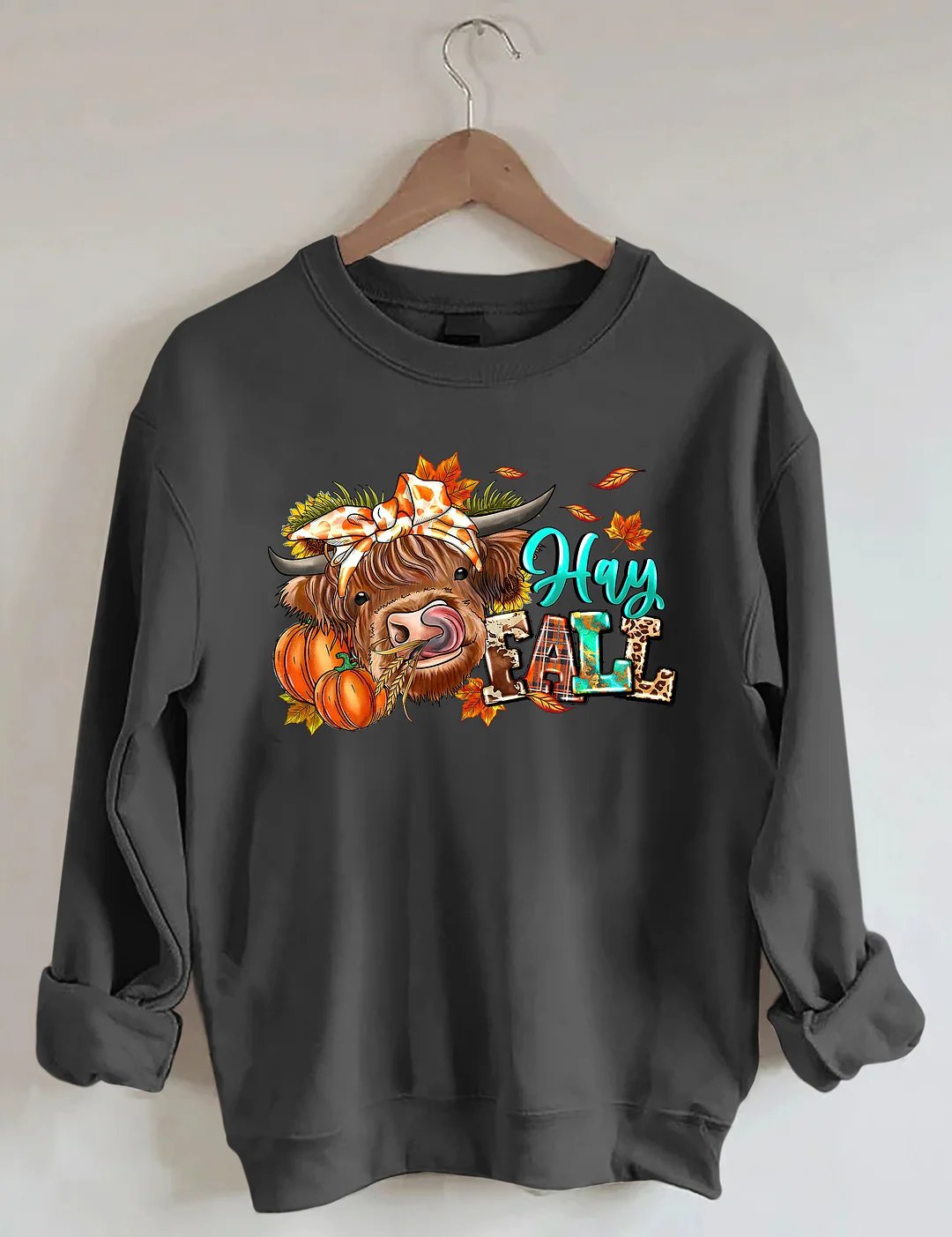 Hay Fall Cow Sweatshirt