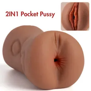 Brown Skin Realistic Pocket Pussy Vagina Stroker Male Masturbators Sex Toys