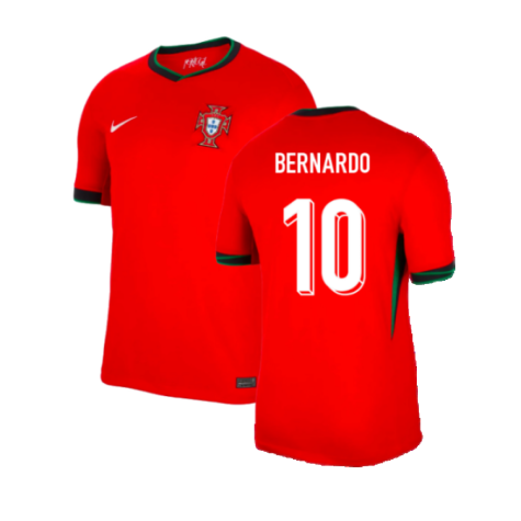 Portugal Bernardo Silva 10 Home Shirt Kit Euro 2024