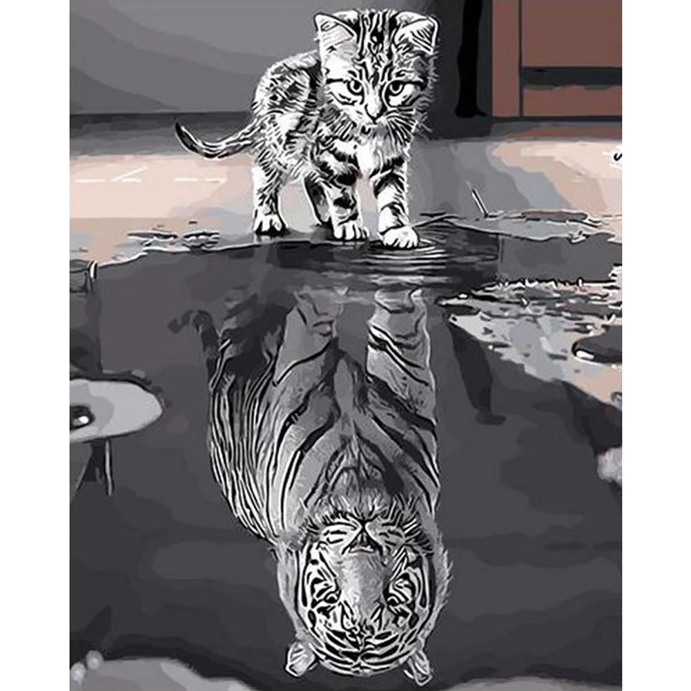 Tiger Cat - Painting By Numbers