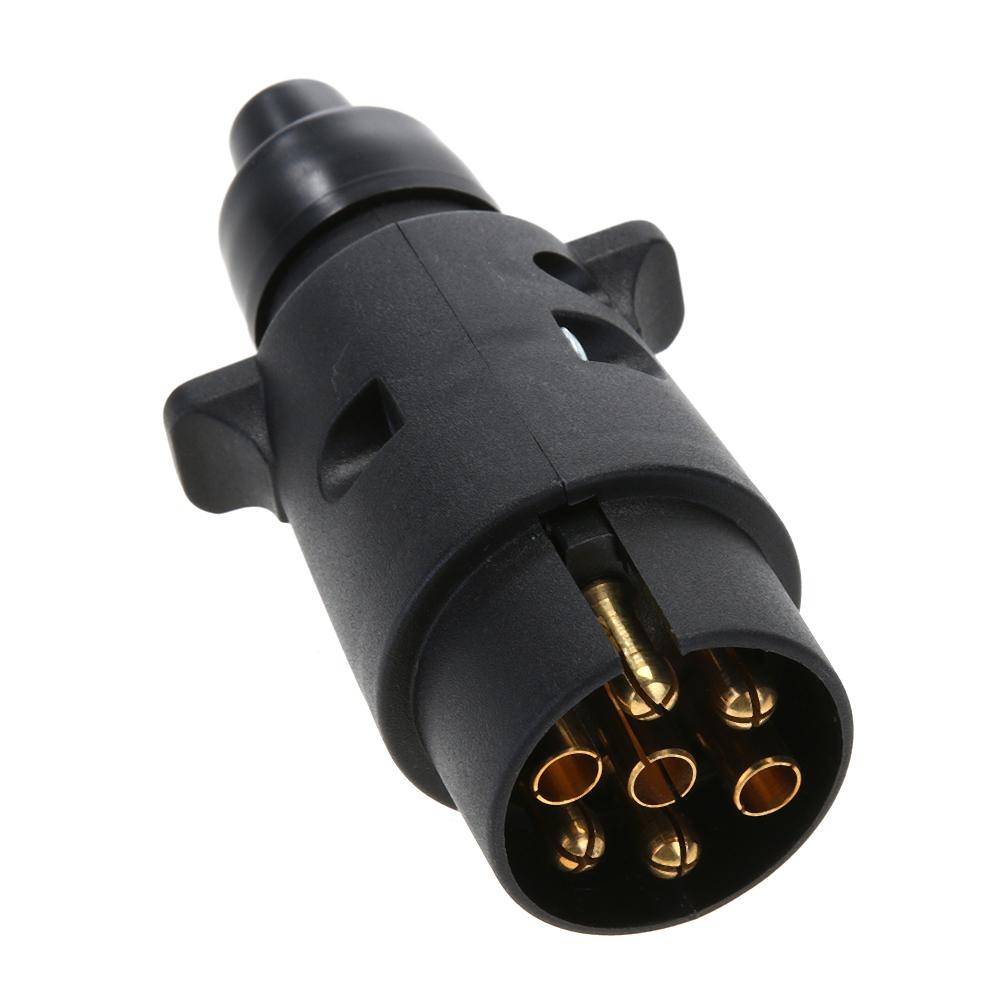 

12V 7-Way Round Plastic Rv Trailer Plug Connector Plug, 501 Original
