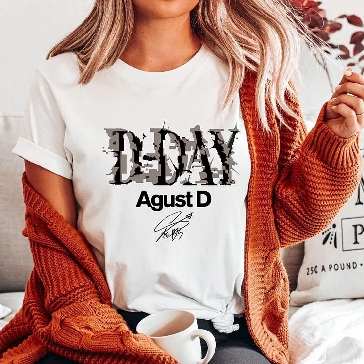 BTS SUGA Agust D D-Day Signature T-shirt