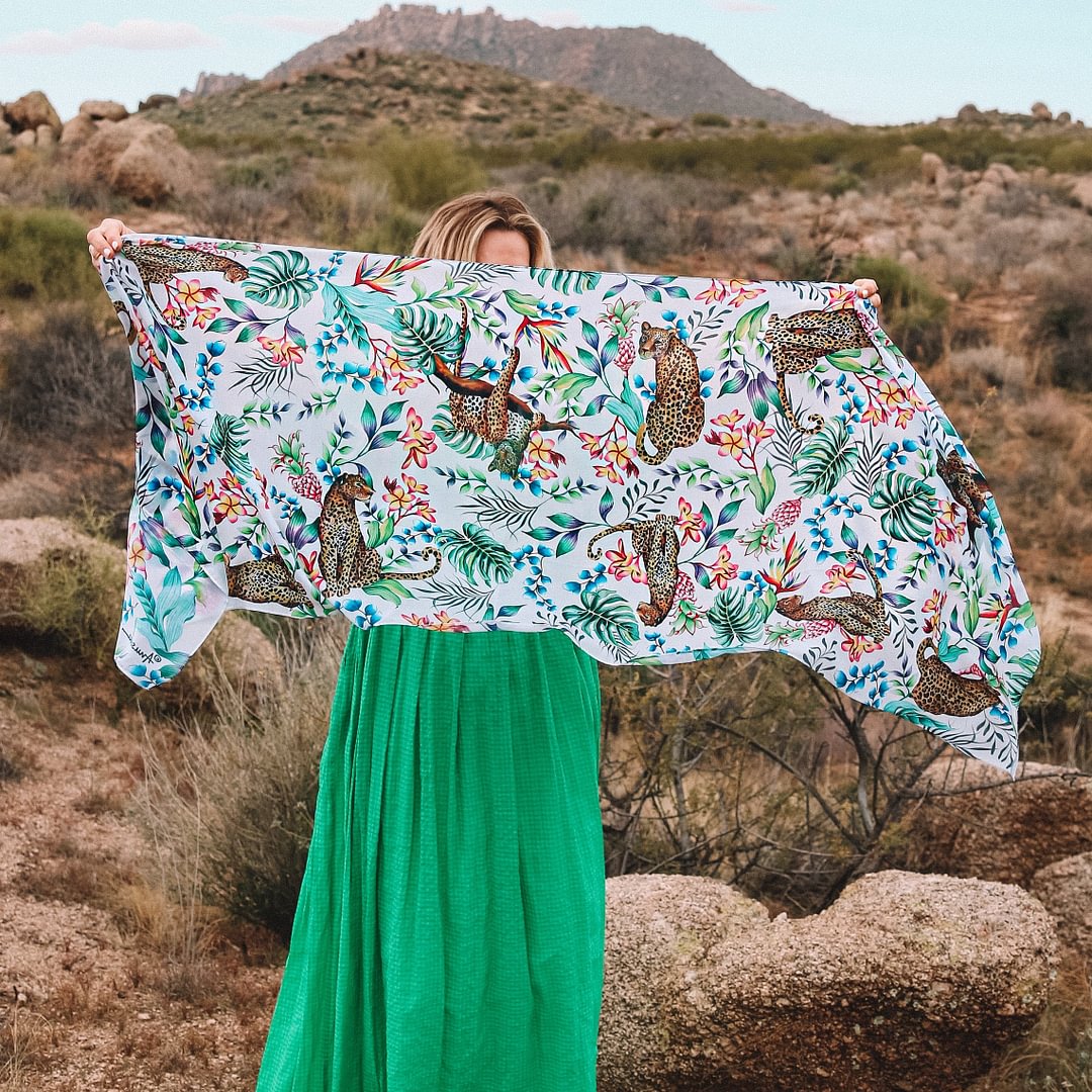 Printed Chiffon Scarf - 3300