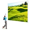 [US Local Warehouse] 9.8x13ft Golf Simulator Impact Screen Launch Monitor Projector Screen with Grommet Holes Golf Hitting Screens for Indoor/Home/Garage Training