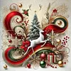 Christmas Tree Elk-11CT Stamped Cross Stitch 40*40cm/15.75*15.75in tapestrymarket
