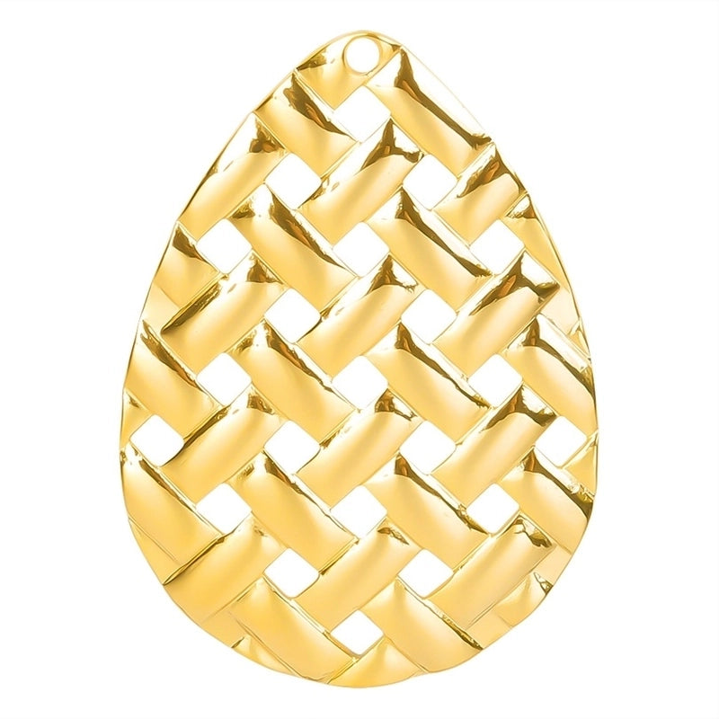 1 Piece 304 Stainless Steel Water Droplets Pendant