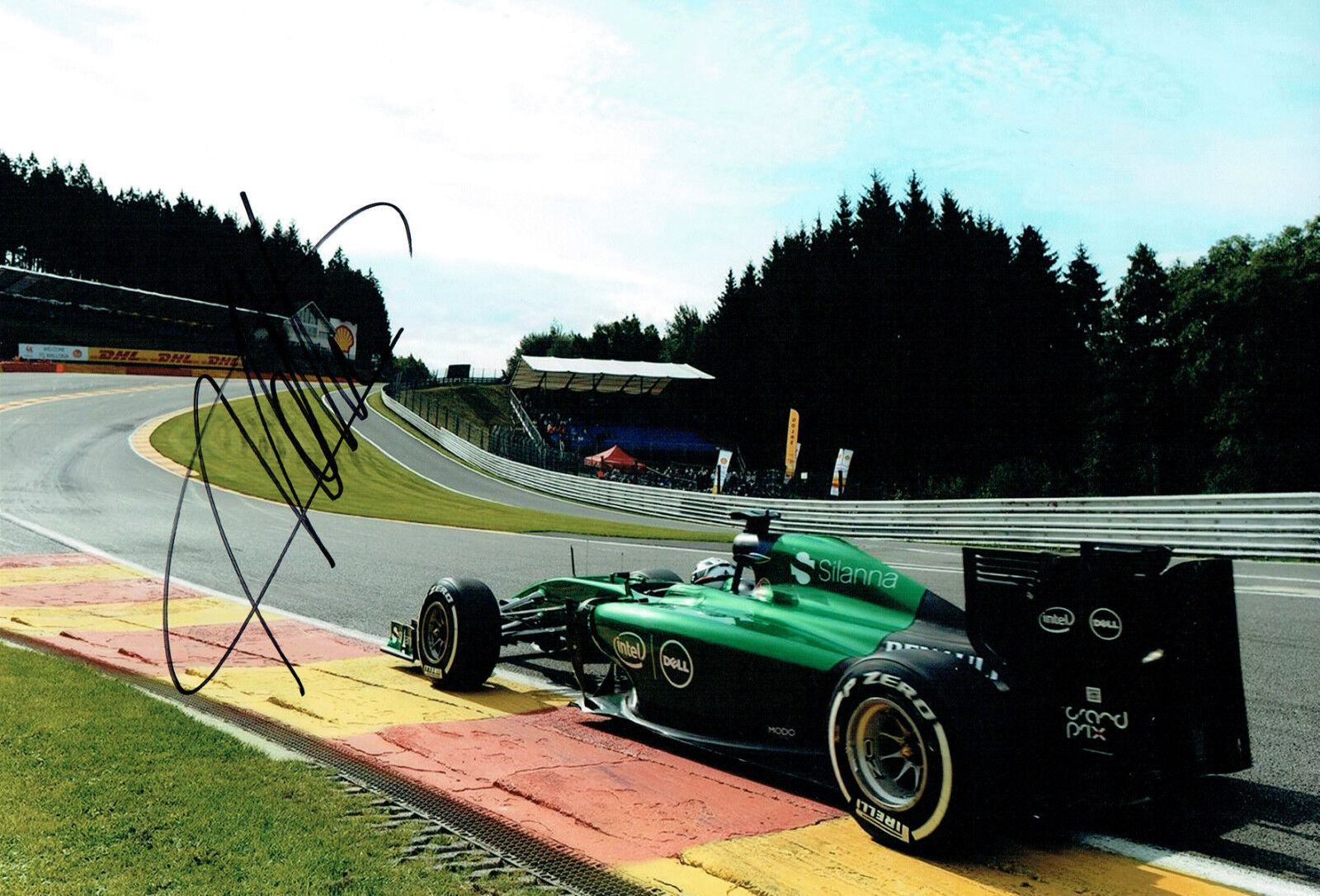 Andre LOTTERER Signed 12x8 CATERHAM F1 Spa Belgium Photo Poster painting Autograph AFTAL COA