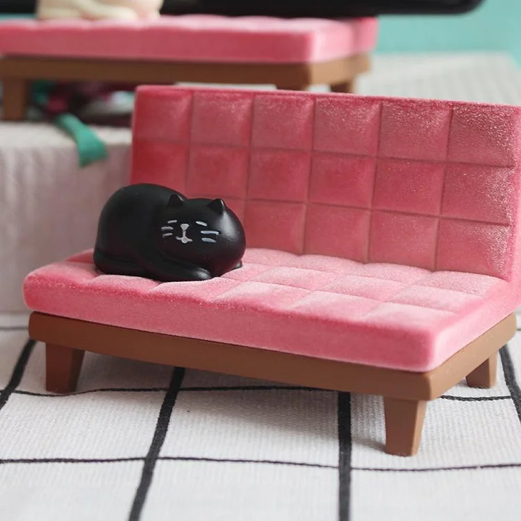Pink Sofa Cat Phone Holder