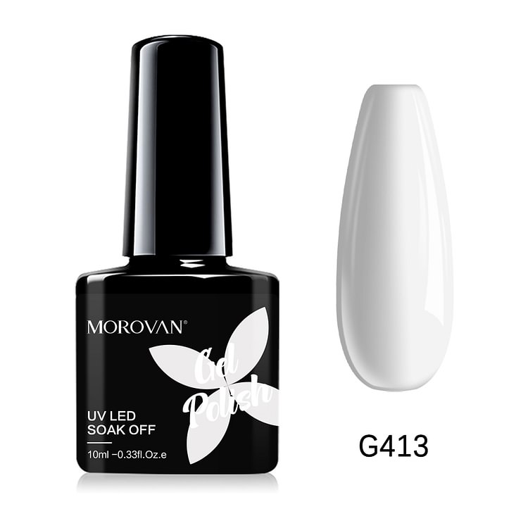 Morovan White Gel Nail Polish G413